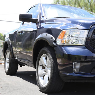Spec D Riveted Style Fender Flares (Smooth Black, 4pc): Dodge Ram 1500 2009 - 2018