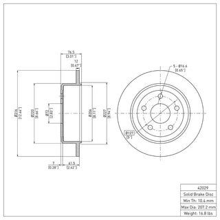 DFC Rear Brake Rotor (REAR): Jeep Wrangler 2.0L / 3.6L (07-18)