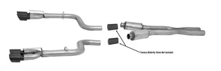 Gibson Dual Cat-Back Perf Exhaust Black Ceramic 3in Tips (REAR): Challenger R/T 17-23 5.7L VVT / R/T Scat Pack 6.4L / SRT 392 & Hellcat 6.2L Manual