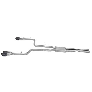 Gibson Dual Cat-Back Perf Exhaust Black Ceramic Tips (REAR): Challenger R/T 15-23 5.7L VVT HEMI Auto