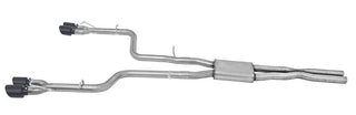 Gibson Dual Cat-Back Perf Exhaust Black Ceramic Tips (REAR): Challenger R/T 15-23 5.7L VVT HEMI Auto