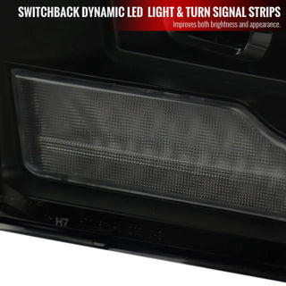 Spec D Projector Halo Headlights (Smoke w/ LED Sequential Signal): Dodge Ram 2009 - 2018