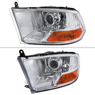 Spec D Projector Halo Headlights (Chrome): Dodge Ram 2009 - 2018