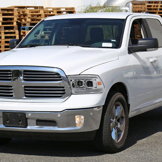 Spec D Projector Halo Headlights (Chrome w/ LED Sequential Signal): Dodge Ram 2009 - 2018