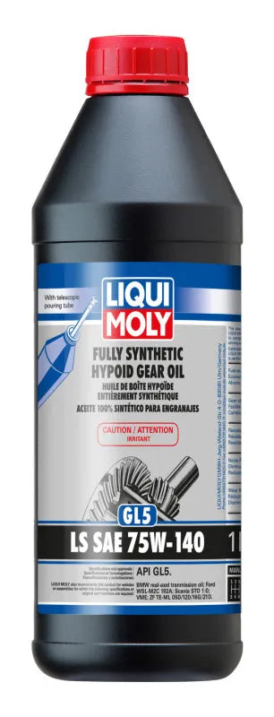 Liqui Moly Fully Synthetic Hypoid Gear Oil SAE 75W140: Fits Most Chrysler / Dodge / Jeep / Ram Models