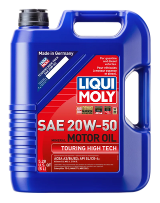 Liqui Moly Touring High Tech Motor Oil: Dodge Sprinter 2500 (03-06) / Sprinter 3500 (03-06) / Jeep Wrangler (87-93)