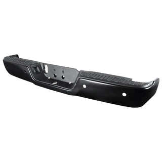 Spec D OEM Style Steel Rear Bumper (Black w/ Parking Sensor Holes): Dodge Ram 2009 - 2018