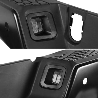 Spec D OEM Style Steel Rear Bumper (Black w/ Parking Sensor Holes): Dodge Ram 2009 - 2018