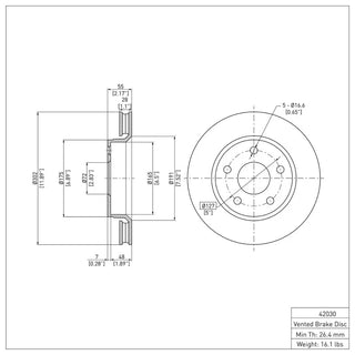 DFC Brake Rotor (FRONT): Jeep Wrangler (07-18)