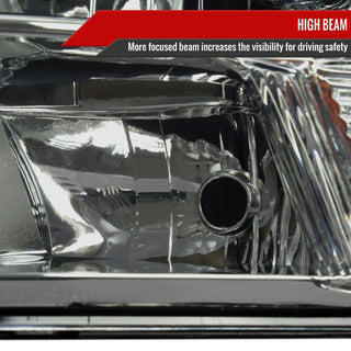 Spec D OEM Style Quad Lamp Headlights (Smoke): Dodge Ram 2009 - 2018