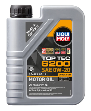 Liqui Moly Top Tec 6200 Motor Oil: Fits Most Models
