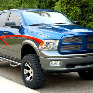 Spec D OEM Style Quad Headlights w/ LED Bar (Chrome): Dodge Ram 2009 - 2018