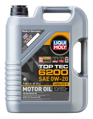 Liqui Moly Top Tec 6200 Motor Oil: Fits Most Models