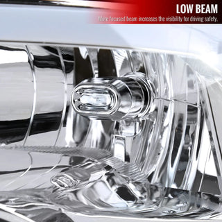Spec D OEM Style Headlights w/ LED Bar (Chrome): Dodge Ram 2009 - 2018