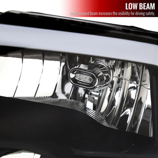 Spec D OEM Style Headlights w/ LED Bar (Black): Dodge Ram 2009 - 2018