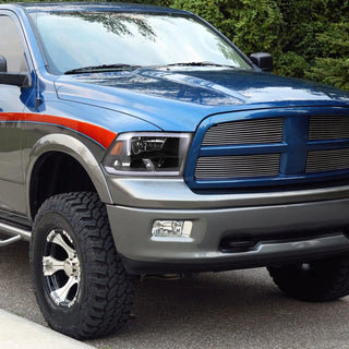Spec D OEM Style Headlights w/ LED Bar (Black): Dodge Ram 2009 - 2018