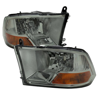 Spec D OEM Quad Style Headlights (Smoke): Dodge Ram 2009 - 2018