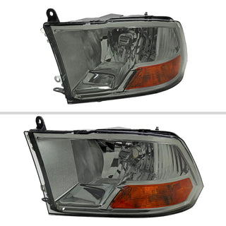 Spec D OEM Quad Style Headlights (Smoke): Dodge Ram 2009 - 2018