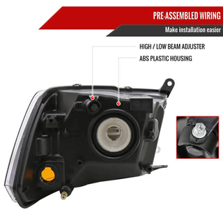 Spec D OEM Quad Style Headlights (Smoke): Dodge Ram 2009 - 2018