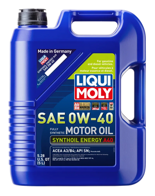 Liqui Moly Synthoil Energy A40 Motor Oil: Fits Most Chrysler / Dodge / Jeep / Ram Models