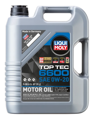 Liqui Moly Top Tec 6600 Motor Oil: Fits Most Models