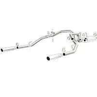 Magnaflow Street Series Stainless Perf Cat-Back Exhaust Dual Split Rear Exit (REAR): Dodge Ram 1500 2009-2013 V6 3.6L