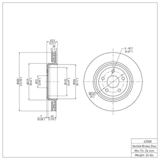 DFC Rear Brake Rotor: Dodge Durango (12-25)