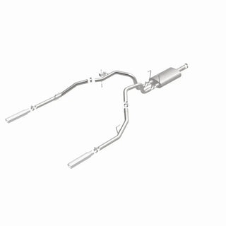 Magnaflow Street Series Stainless Perf Cat-Back Exhaust Dual Split Rear Exit (REAR): Dodge Ram 1500 2009-2013 V6 3.6L