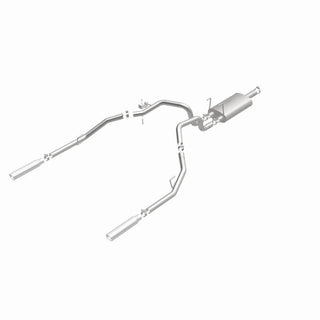 Magnaflow Street Series Stainless Perf Cat-Back Exhaust Dual Split Rear Exit (REAR): Dodge Ram 1500 2009-2013 V6 3.6L