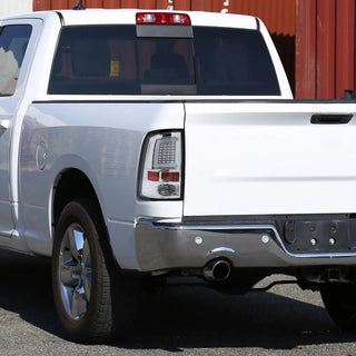 Spec D LED Tail Lights (Chrome w/ White LED Bar): Dodge Ram 2009 - 2018
