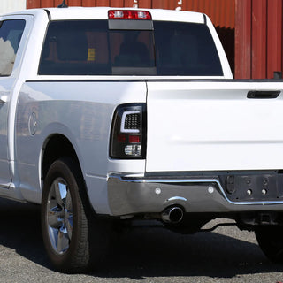 Spec D LED Tail Lights (Black w/ White LED Bar): Dodge Ram 2009 - 2018