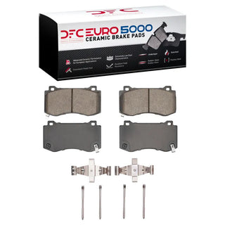 DFC Euro 5000 Ceramic Brake Pads & Hardware Kit (FRONT): Chrysler 300 3.5L / 5.7L (05-23)