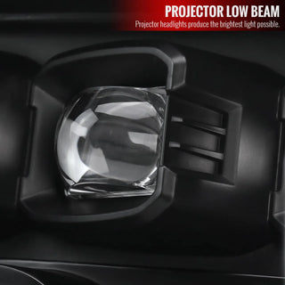 Spec D LED Projector Headlights (Black w/ Sequential Signal): Dodge Ram 2009 - 2018