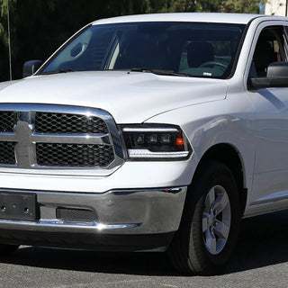 Spec D LED Projector Headlights (Black w/ Sequential Signal): Dodge Ram 2009 - 2018