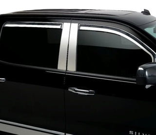 Putco Element Chrome Window Visors (SET OF 4): Fits Most Ram 1500 Crew Cab Models (2019-2026)