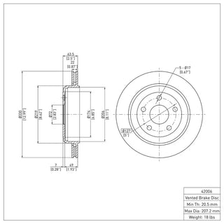 DFC Rear Brake Rotor (REAR): Dodge Durango (98-03)