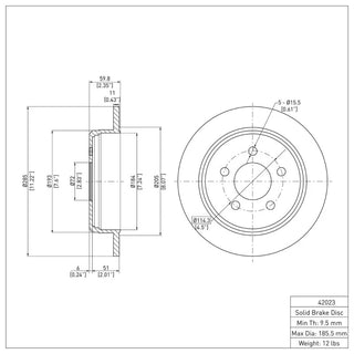 DFC Rear Brake Rotor: Jeep Grand Cherokee (93-98)