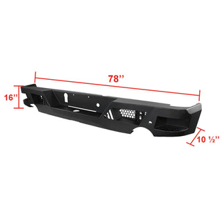 Spec D Heavy-Duty Steel Rear Bumper (Black): Dodge Ram 1500 2009 - 2018