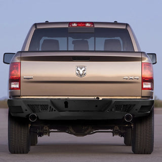 Spec D Heavy-Duty Steel Rear Bumper (Black): Dodge Ram 1500 2009 - 2018