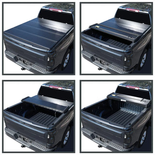 Spec D Hard Quad-Fold Tonneau Cover: Dodge Ram (w/ 5'8ft Bed) 2009 - 2018