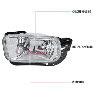 Spec D Fog Lights With Metal Bracket (Clear Lens): Dodge Ram 2009 - 2018