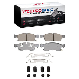 DFC Euro 5000 Ceramic Brake Pads and Hardware Kit (FRONT): Dodge Durango 3.6L / 3.9L (11-22) w/ Hardware