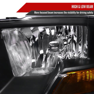 Spec D Euro Headlights (Black): Dodge Ram 2009 - 2018