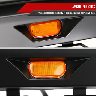 Spec D Rebel Grille w/ LED's (Matte Black): Dodge Ram 1500 2009 - 2012