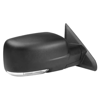 Spec D Passenger Mirror w/ Turn Signal & Puddle Light (Manual-Fold, Black): Fits Dodge / Ram (02-18)