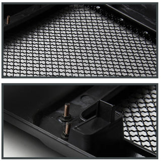 Spec D Matte Black Mesh Grille (Riveted Style): Jeep Wrangler JK 2007 - 2018