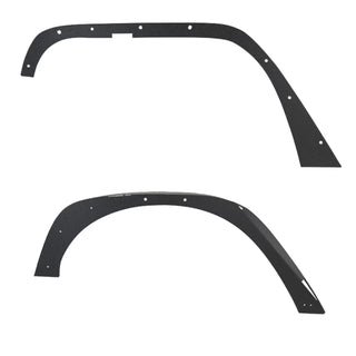Spec D Flat Steel Fender Flares (Textured Black, 4pc): Jeep Wrangler JK 2007 - 2018