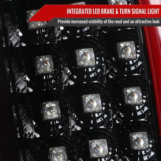 Spec D LED Tail Lights (Glossy Black): Dodge Ram 2007 - 2009