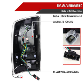 Spec D LED Tail Lights (Glossy Black): Dodge Ram 2007 - 2009