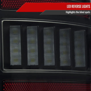 Spec D LED Bar Tail Lights (Smoke / Red LED): Dodge Ram 2007 - 2009